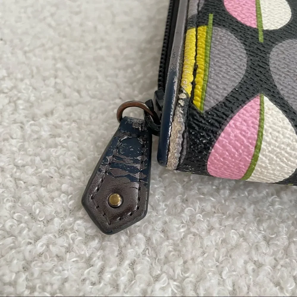Vera Bradley Moon Blooms Faux Leather Zip Around Wallet Fall 2014 Leaves - Picture 5 of 8
